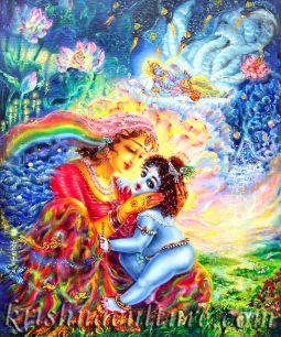 Within Krsna's Mouth Canvas Art